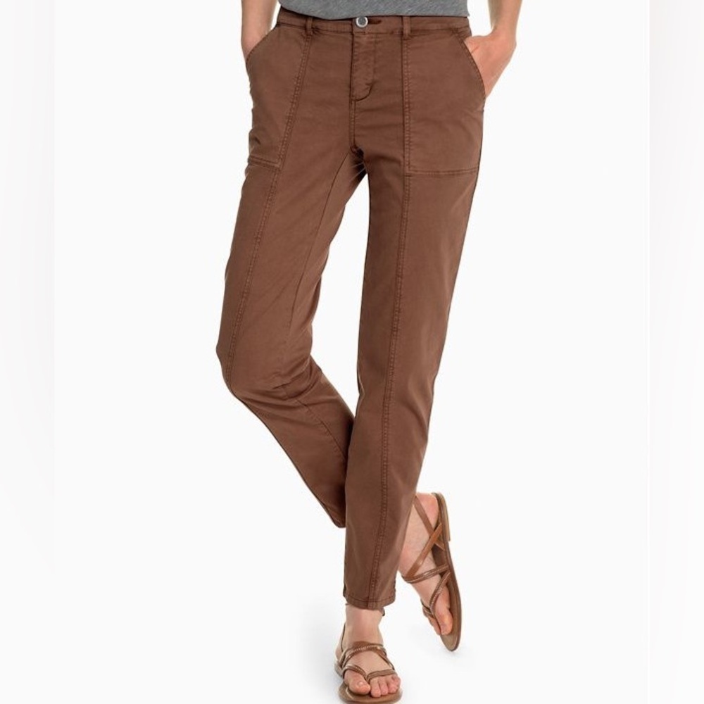 Garnet Hill Women’s Size 2 Mocha Brown Slim Utility Chino Pants